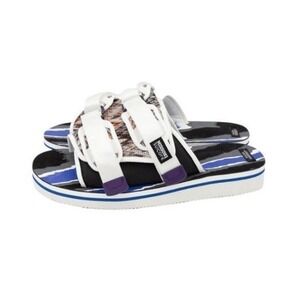 Missoni X Suicoke Collab Moto Slide Sandals White Zig‎ Zag Pattern Slip-On 16